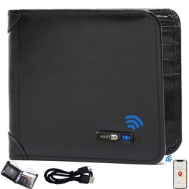 Anti-Lost Bluetooth Wallet Tracker & Finder GPS Position Location Wallets for Men Credit Card Holder Wallet Gifts for Him
