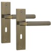 Decoranddecor Hera Antique Brass Keyhole Backplate Door Handles Set –