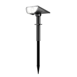 RUIKORING Solar Spot Lights Outdoor Waterproof, 73 LED Landscape Spotlight with 3 Lighting Modes, Dusk to Dawn Auto On/Off, 2-in-1 Wall & Ground Mount for Yard, Garden & Pathway, Cool White, 1 Pack