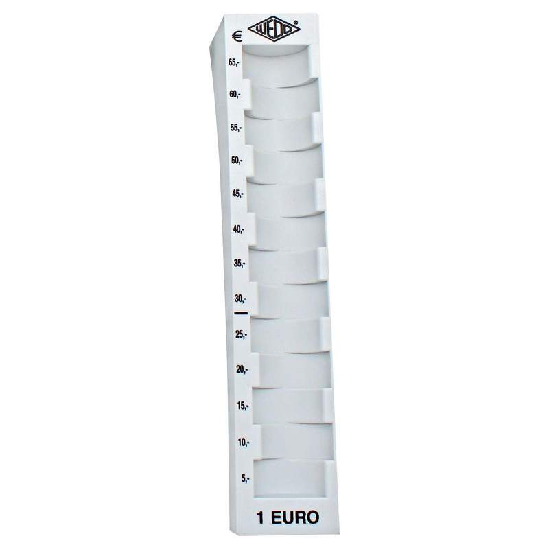 Wedo 160710037 Münzrille 1 Euro Plastic for 65 Coins with