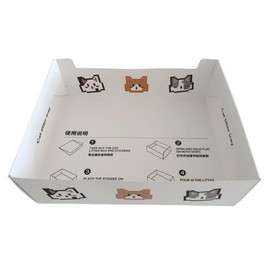 Disposable Foldable Cardboard Cat Litter Box – Portable and Hygienic Litter Box for Travel, Camping, and Temporary Use