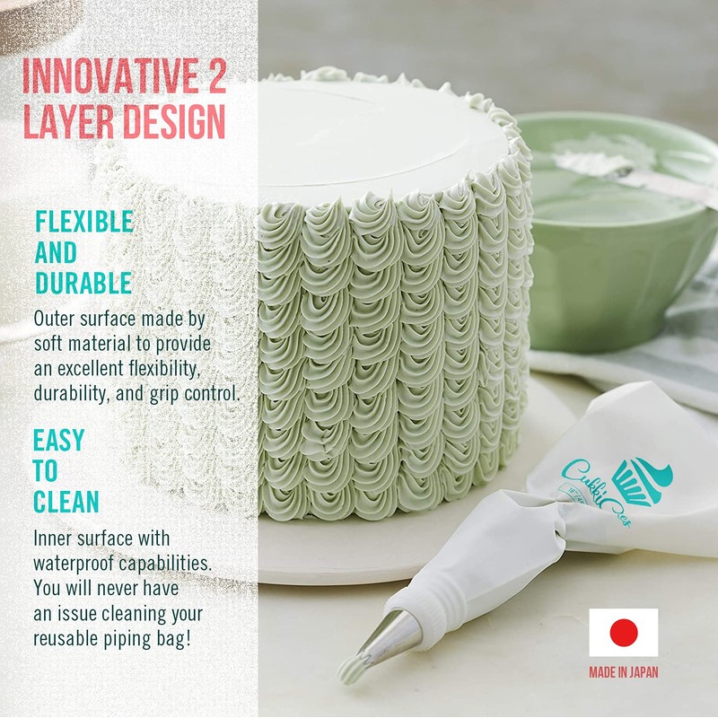 CukkiCakes Professional Reusable Piping Bag (40 cm) – Extra Strong,