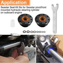 HC5345 Seal Kit Replacement for Seastar HC5345 Seal Kit - Front Mount Hydraulic Steering Cylinder Seal & Pin Wrench HS5157 Kit Fit for HC6750, HC6751, HC5340, HC5341, HC5342, HC5343, HC5344, etc