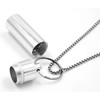 XP Design Portable Pill Case Necklace Pendant Keychain Aluminum Stainless