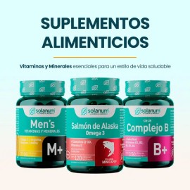 Threepack Solanum Con Omega 3, Complejo B Y Vitamina C Sabor Sin sabor