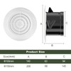 KCVENTSAIR Soffit Vent 6 Inch Round Air Vent Cover, ABS