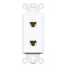 RiteAV 2 Port Cat6 Wall Plate Insert White