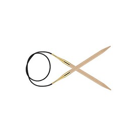 KnitPro 80 cm x 9 mm Basix Fixed Circular Needles, Birch
