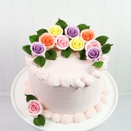 Global Sugar Art Premium Edible Roses, Pink, Unwired, Medium 1.5 inches, 12 Count by Chef Alan Tetreault