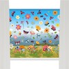 WALPLUS Butterfly Window Stickers Peel and Stick Flower Window Stickers