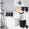 XLHOMO Black and Wood Bathroom Accessories Set 19Pcs, Bathroom Set