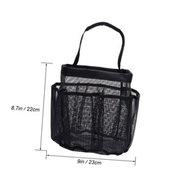 TOVINANNA 8 Bathroom Storage Bag Bathroom Bag Organizer Oxford Storage Bags Black Bathroom Storage Mesh Bags