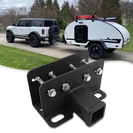 Bronco Trailer Hitch Receiver, 2" Rear Bumper Hitch Receiver Heavy Duty Towing Hitch Bracket Class III Towing Mount Compatible with Ford Bronco 2/4-Door 2021 2022 2023 (Not for Bronco Sport)