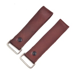 HUNTING HUNTS Leather Tape Measure Holder for Belt – 2 Pack, 5″ Length, Dark Brown, Rugged Tool Clip, Durable Leather Case for Contractors, Carpenters & DIY Pros