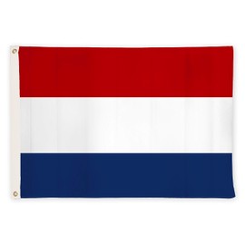 Aricona Netherlands Flag 90 x 150 cm, Dutch National Flag with Brass Eyelets, Weatherproof Flag for Flagpole, 100% Polyester