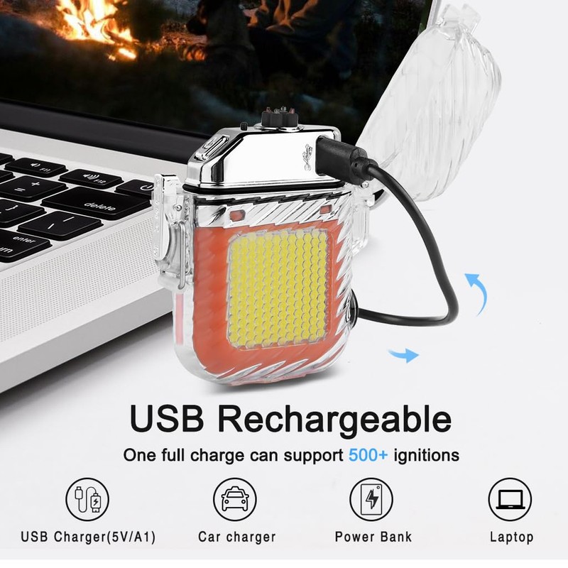 SUPRUS Luminous 3 Modes of Flashlight Windproof Waterproof Lighter Electric