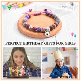 KORAS 15th Birthday Gifts for Girls, Heart Charm Beaded Bracelet 15th Birthday Bracelet Gifts for 15 Year Old Girls, Sweet 15th Birthday Presents for Girls