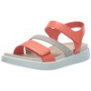ECCO Women's Flowt 2 Band Sandal, Coral Nubuck, 4-4.5
