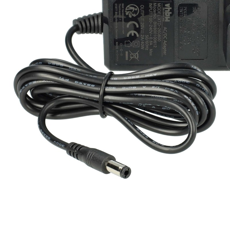 vhbw 220 V Power Supply Charger (20 V, 2 A)
