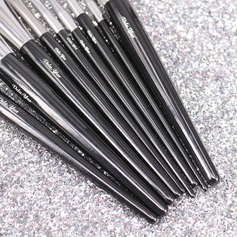 Vela.Yue Makeup Brush Set of 8 Portable Makeup Brushes Foundation