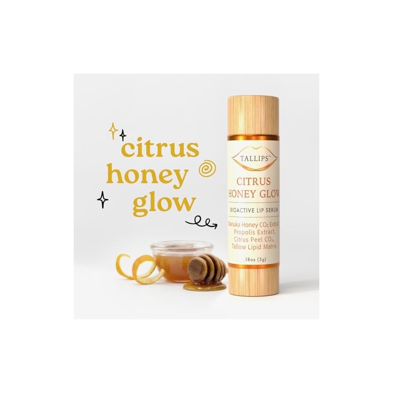 Tallow Lip Serum and moisturizer, Citrus Honey Glow flavor by