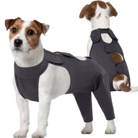 Kuoser Dog Bodysuit After Op, Dog Bodysuit After Surgery Body for Dogs Castration Male , Recovery Suit Dog, Dog Leg Protection Bodysuit, Anti-Wound Licking Surgical Body Dogs, Dog Collar
