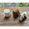 Luxury Cowhides Decorative Handmade Mini Elephant Doll - Assorted Tones