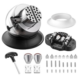 DZQ Ball Vise 3" Engraving Setting Tool 360°Rotation Professional Ball Vise 36PCS Attachment Jewelry Engraving Block Tools Standard Block (Black)