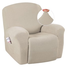 H.VERSAILTEX Super Stretch Recliner Cover Recliner Couch Covers Recliner Chair Cover Form Fitted Non Slip Reclining Slipcovers for Standard Large Recliner, Soft Thick (1 Pack, Island Fossi)