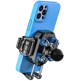 BRCOVAN 1'' Ball Motorcycle Phone Mount Holder with Vibration Dampener, Compatible with RAM Mounts B Size Double Socket Arm, Adjustable fit 5.4-7.2'' Phone, for ATV UTV Car Bike Boat Truck Scooter