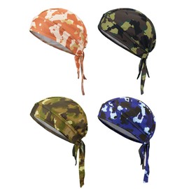 Do Rags Cycling Caps Helmet Liner Doo Rag Motorcycle Bandana Hat Sweat Liner Skull Caps Dew Rags for Men and Women