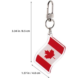COLLBATH 10 Llaveros con La Bandera Canadiense: Dijes de Hoja de Arce, Recuerdos de Fiesta Canadienses, Mini Llavero de Recuerdo, con La Bandera Nacional para Mochila Y Bolso.