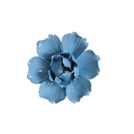 CEUYGT Handmade Ceramic Wall Flower Porcelain Decorative Flowers 3D Wall Hanging Decor for Living Room Bedroom,Blue Peony 2.75(Small)