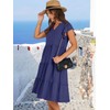 ANRABESS Womens Summer Ruffle Sleeve V Neck Midi Dress 2024