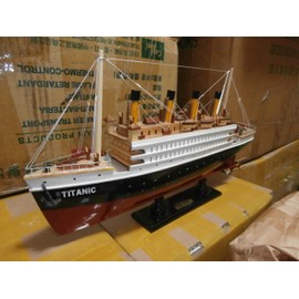 Titanic Wooden Model Cruise Ship 16" Already Built with Minor Assembly Require " Not a Kit "