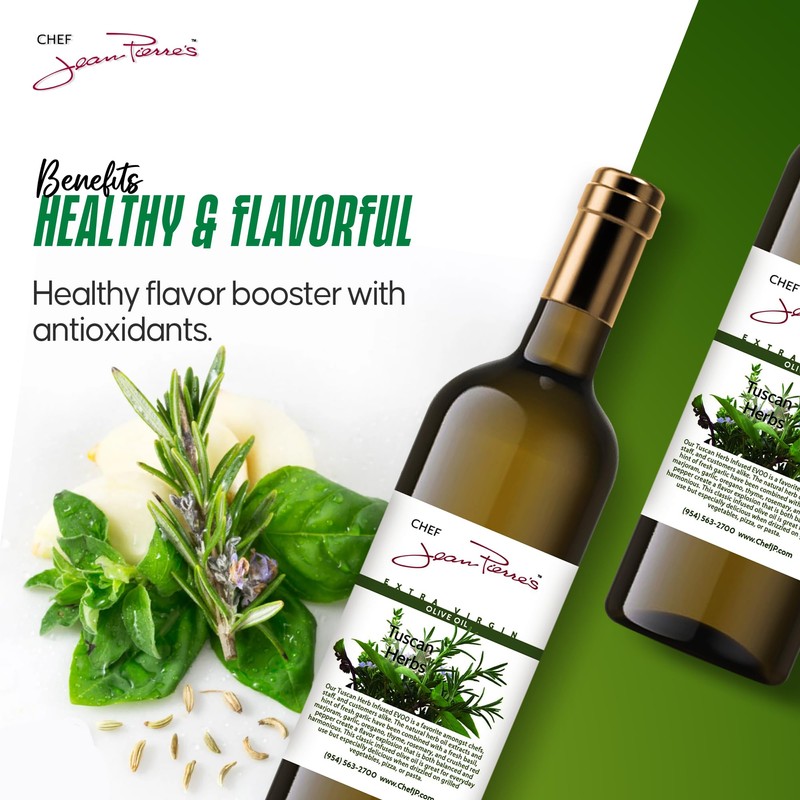 Chef Jean Pierre's Tuscan Herb Olive Oil - Naturally Infused,