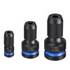 NORTOOLS 3PCS Quick Release Impact Bit Holders 1/4 Hex Converter,1/2-inch,