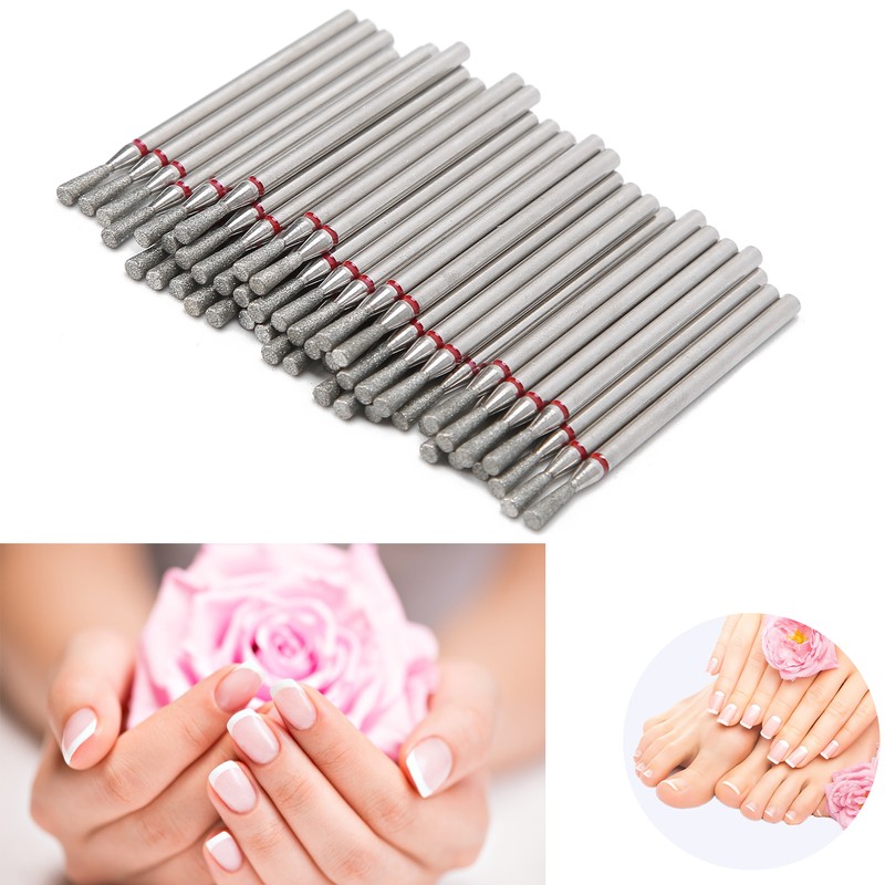 50pcs Inverted Cone Shape Nail Polishing Grinding Head Nail Art