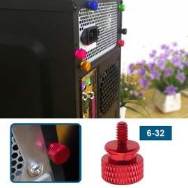 YINETTECH 10Pcs M3.5 6-32 Computer Case Thumbscrews PC Case Thumb Screws Aluminum Alloy Case Anodized Hand Fastener Computer Accessories