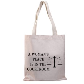 BDPWSS Law School Graduation Gift Bag a Woman's Place Is In The Courtroom Lawyer Tote Bag For Paralegal Attorney Gift (Place In Courtroom TGCA)