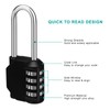 ZHEGE Combination Padlocks Long Shackle, Outdoor Padlocks Heavy Duty and