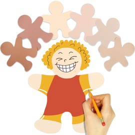 120 Pcs Multiple Color People Paper, Multicultural Creative People Paper to Creative Cut, Projects to Creative Craft Group, Diversity Craft Projects,Creative, Design, Decorate, 6 Inch