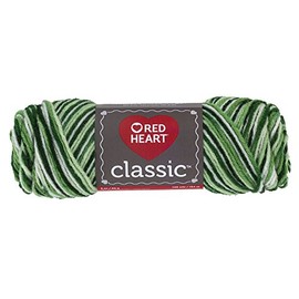 RED Heart 65338 Classic Yarn, Shaded Greens