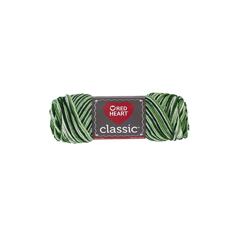 RED Heart 65338 Classic Yarn, Shaded Greens