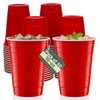 Zuvo Red Party Cups – 16oz Plastic Disposable Cups (Pack