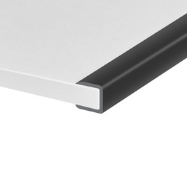 Rubber Edge Trim, Self-Adhesive U Channel Edge Protector for Plywood, Cabinet, 1/2" Wood Edge Banding, Flexible Furniture Repair, EPDM Material, Fit 1/2"(12mm), Length 10Ft, Black