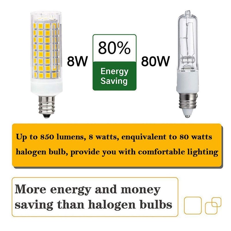 Treie 10W E12 LED Corn Light Bulb(4 Pack)E12 Dimmable 100
