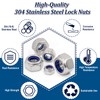 ZQZ 140 Pack Locknuts Assortment Kit,M3 M4 M5 M6 M8