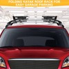 Ediors Kayak Roof Rack 2 Pairs, 4pcs Folding Car Roof
