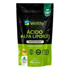 Ácido Alfa Lipoico 600 Mg. 185 Cápsulas Wellthy Sabor Sin Sabor